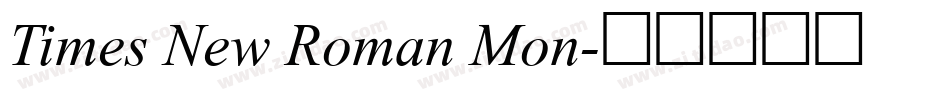 Times New Roman Mon字体转换